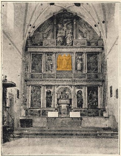 Retablo compartimento Primer cuarto del siglo 16 de madera policromada Iglesia de San Facundo y San Primitivo en Medina del Campo (Valladolid)